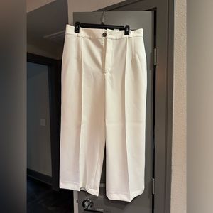 Zara white trousers slacks NWT